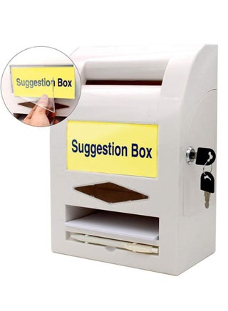 Suggestion Box Lockable Wall Mount Charity Donation Boxes Desk Comment Ballot Box with Lock/Clear Window/Writing - pzsku/ZD46622E48A776B028B39Z/45/_/1715442043/3a747d5e-cbf5-4d13-b6a3-21f9a50ef419