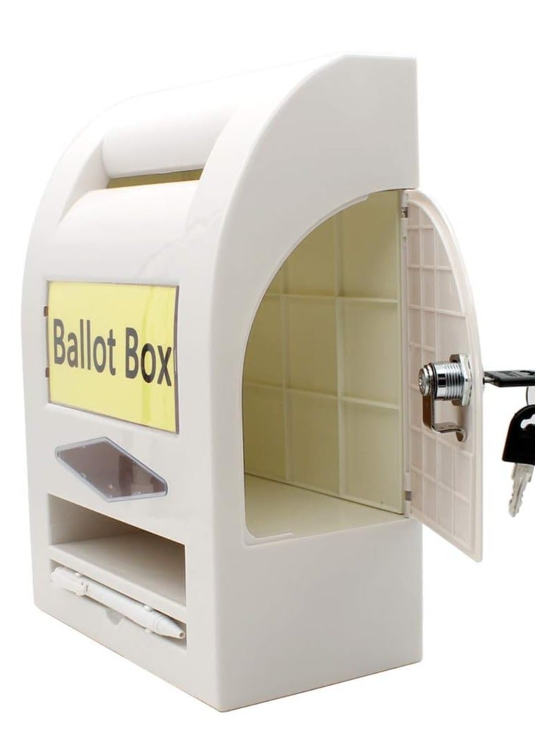Suggestion Box Lockable Wall Mount Charity Donation Boxes Desk Comment Ballot Box with Lock/Clear Window/Writing