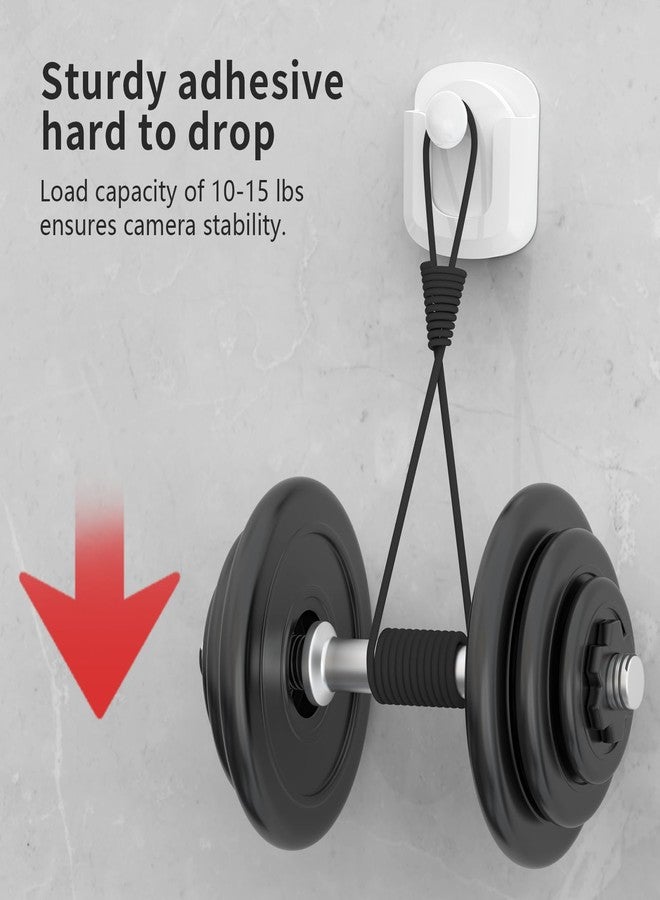 Pefecon 3 Pack Ring Indoor Cam Adhesive Wall Mount Brackets, Adhesive Camera Mount for Ring Indoor Cam(1st Gen and 2nd Gen), No Drill/Screw, Reliable and Sturdy Mounting Solution(White, Camera not Included) - Image 4