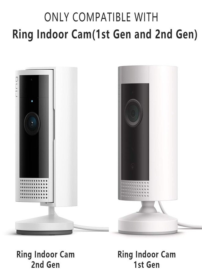 Pefecon 3 Pack Ring Indoor Cam Adhesive Wall Mount Brackets, Adhesive Camera Mount for Ring Indoor Cam(1st Gen and 2nd Gen), No Drill/Screw, Reliable and Sturdy Mounting Solution(White, Camera not Included) - Image 2