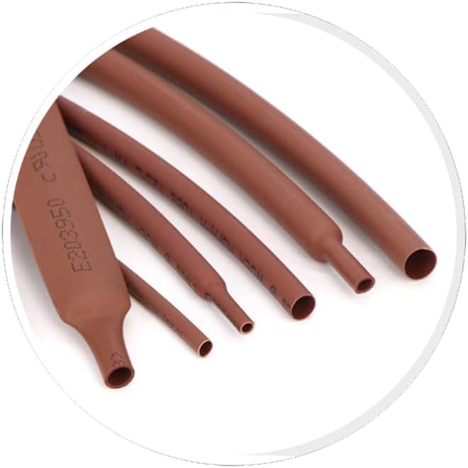 1/2 Heat Shrink Tubing,Teat Shrink Wrap Heat Shrink Tubing - Electrical Cable Shrink Cable Kit 2:1 Electric Insulation Heat Shrink Φ1mm- Φ50mm Brown Heat Shrinkable Tube Polyethylene Cable Sleeving(8m - Image 3