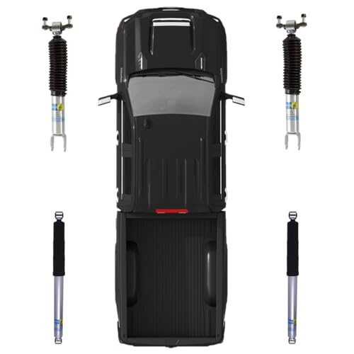 Bilstein 24-253161 24-196468 Set of Front & Rear Monotube Shocks fits 2011 2024 Silverado Sierra 2500 3500 HD with 1.5" Front Lift & 0-1" Rear Lift - Image 4