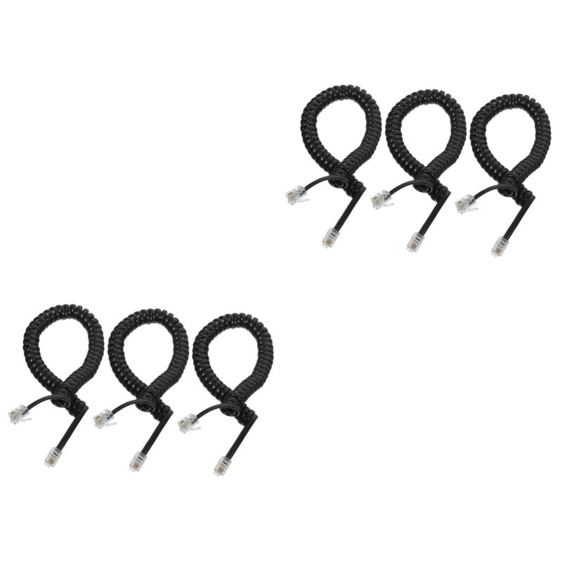 1 Pack 3 Pcs Coiled Telephone Cord Flexible Landline Phone Cables for Communication Use - Image 2