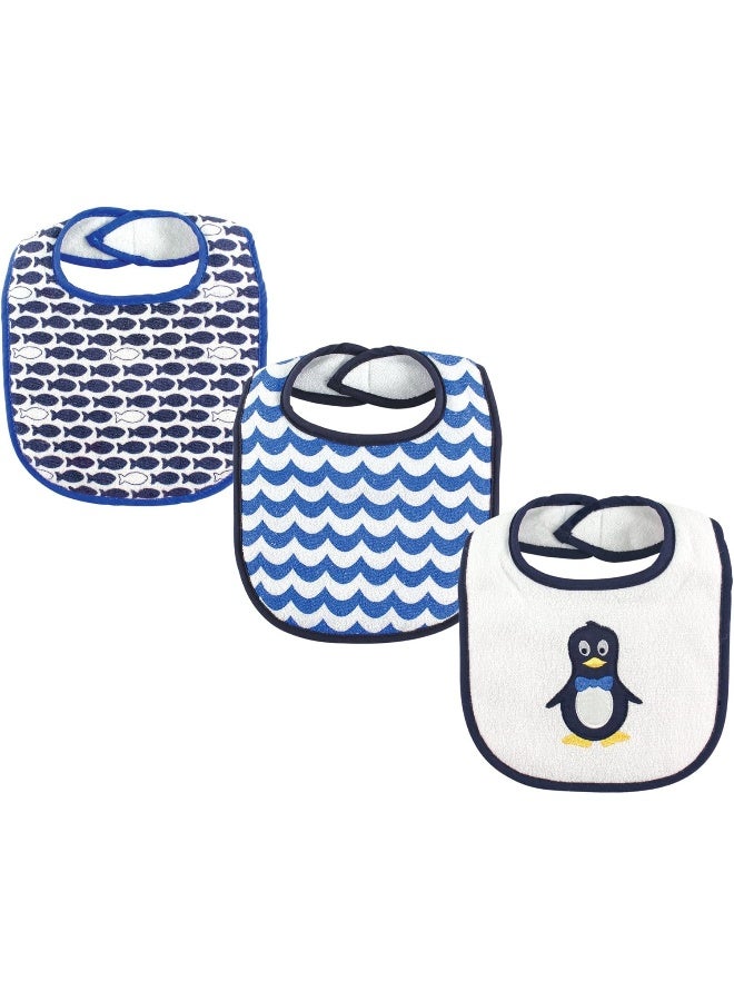 Luvable Friends Unisex Baby Cotton Terry Drooler Bibs with Fiber Filling - Image 1