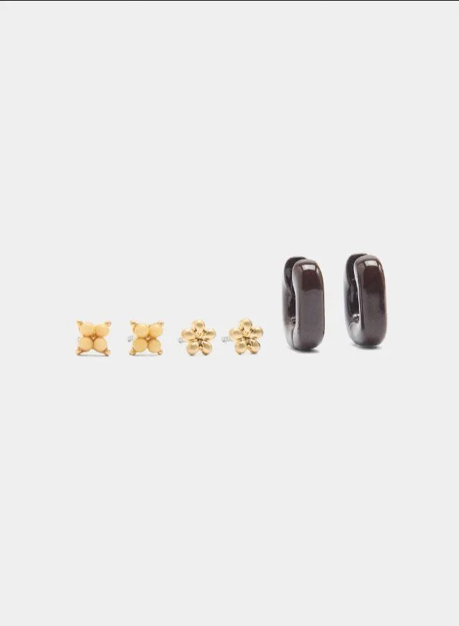 PARFOIS Multicolour Set of earrings with enamel Multicolor for Women | Best Price UAE