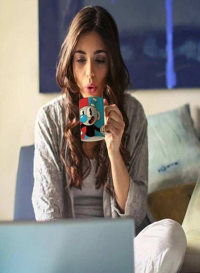 جاست فانكي كوب سيراميك JUST FUNKY بتصميم كاب هيد ومج مان، سعة 16 أونصة - Image 5