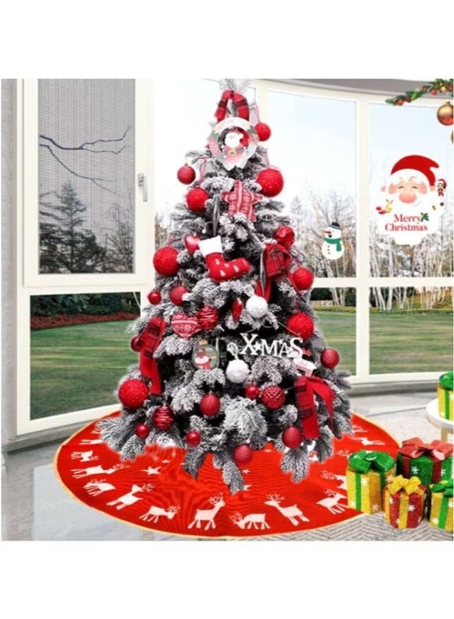 Decorative Christmas Tree Skirt Red/White/Gold 98cm - Image 2