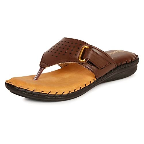 Denill Women Comfortable Soft Paded Doctor Flats (Brown) UK-6 Slipper - Image 1