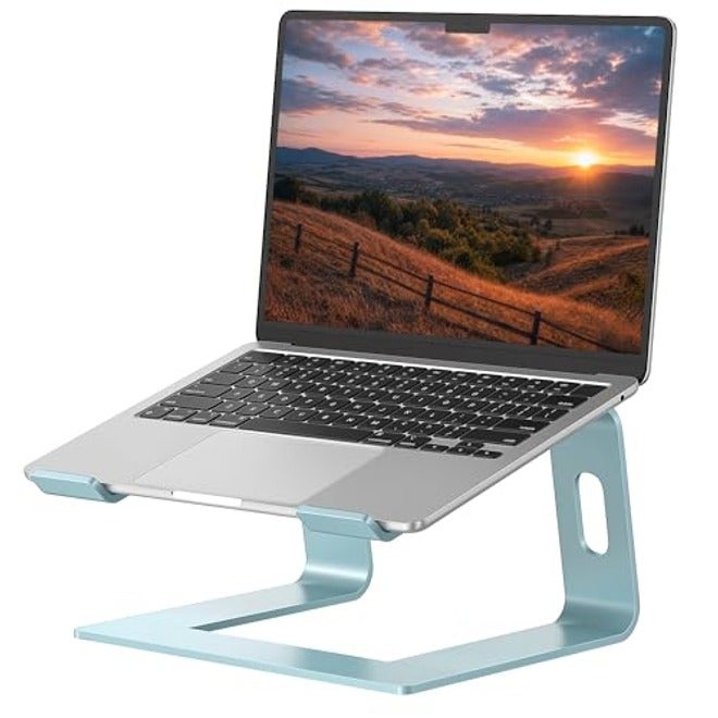 Soundance Aluminum Laptop Stand - Ergonomic Riser for 10-15.6 Inch Laptops, Black