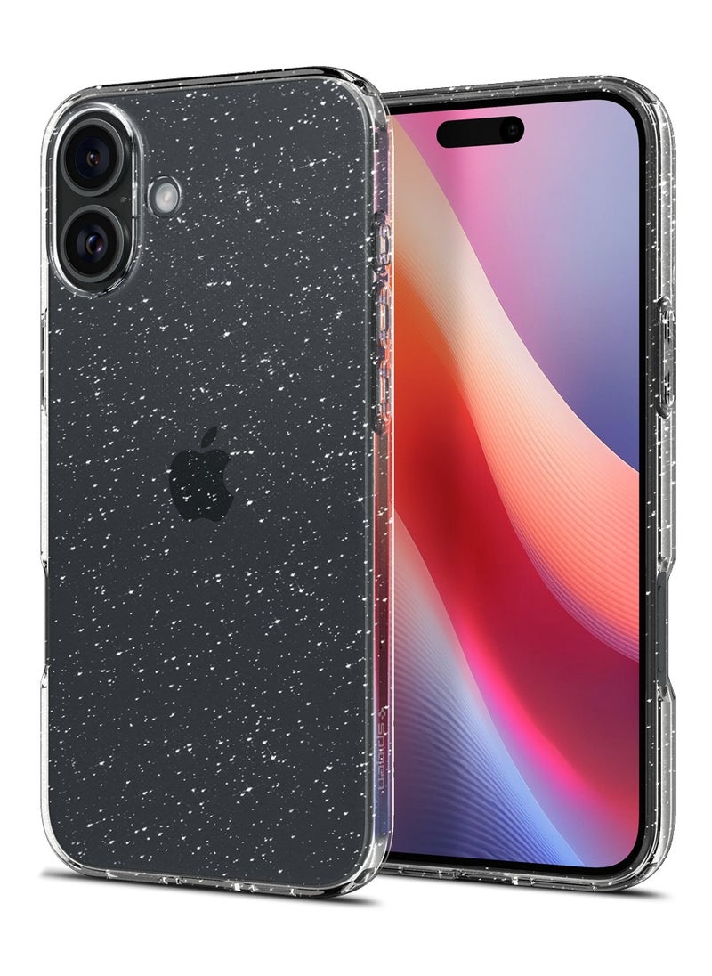 Spigen Liquid Crystal Glitter for iPhone 16 Plus Case Cover (2024) - Crystal Quartz 