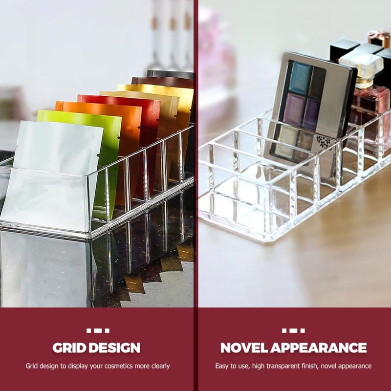 8 Grid Detachable Dividers Eyeshadow Storage Box Multifunctional Makeup Organizer Case - Image 4