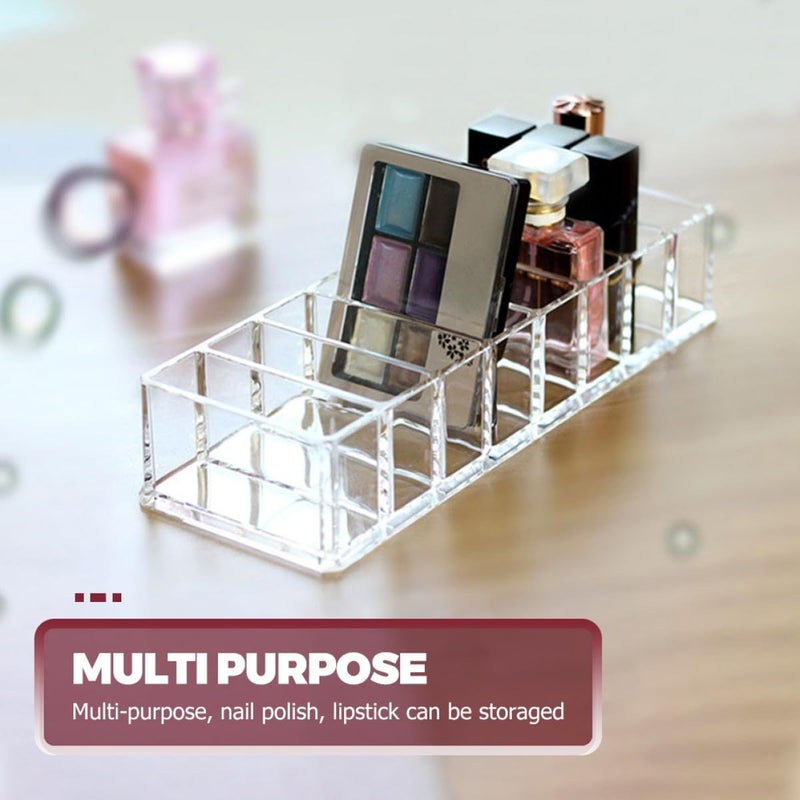 8 Grid Detachable Dividers Eyeshadow Storage Box Multifunctional Makeup Organizer Case - Image 5