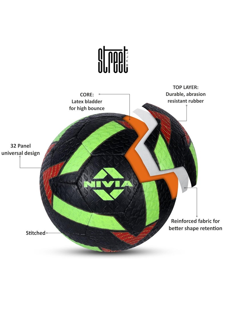 Nivia Street Football (Size 5 | Machine Stitched | 32 Panel | Hobby Playing Ball | Soccer Ball - Image 4