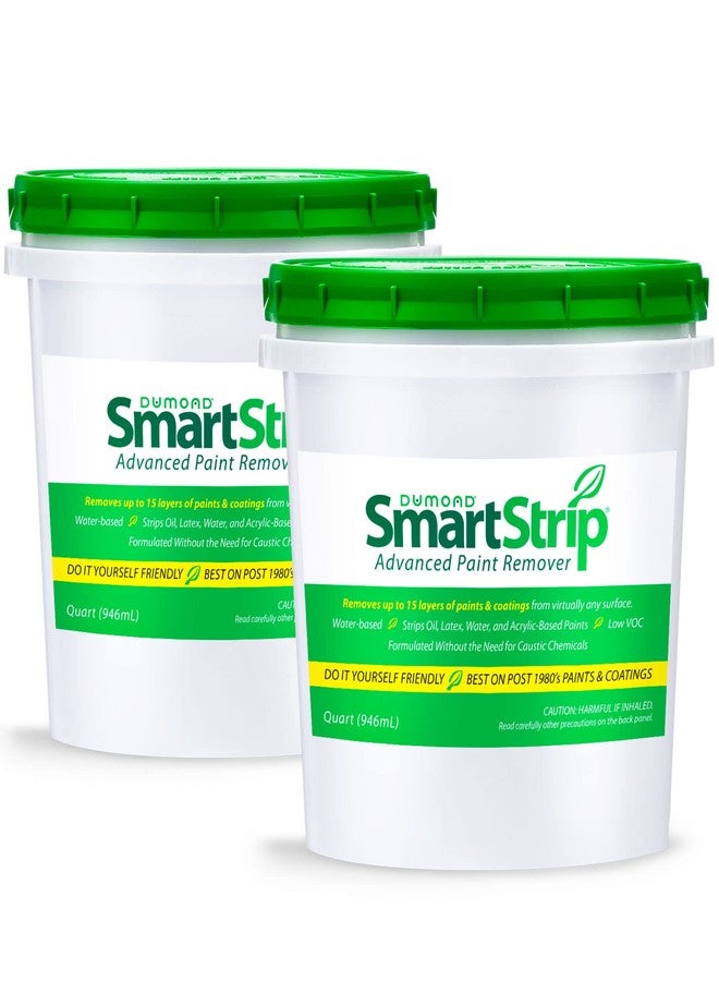 Dumond Smart Strip Advanced Paint Remover - for Removal of Acrylic, Latex, Oil, & Water-Based Coatings - Non-Caustic Formula - Indoor/Outdoor - Contractor & DIY Friendly - 2 Quarts - Image 1