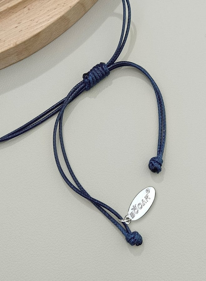 بوكار قلادة بوكار بتصميم هندسي غير منتظم، سلسلة حبل قابلة للتعديل، قلادة عصرية للنساء (NK-10676-أزرق داكن) - Image 5