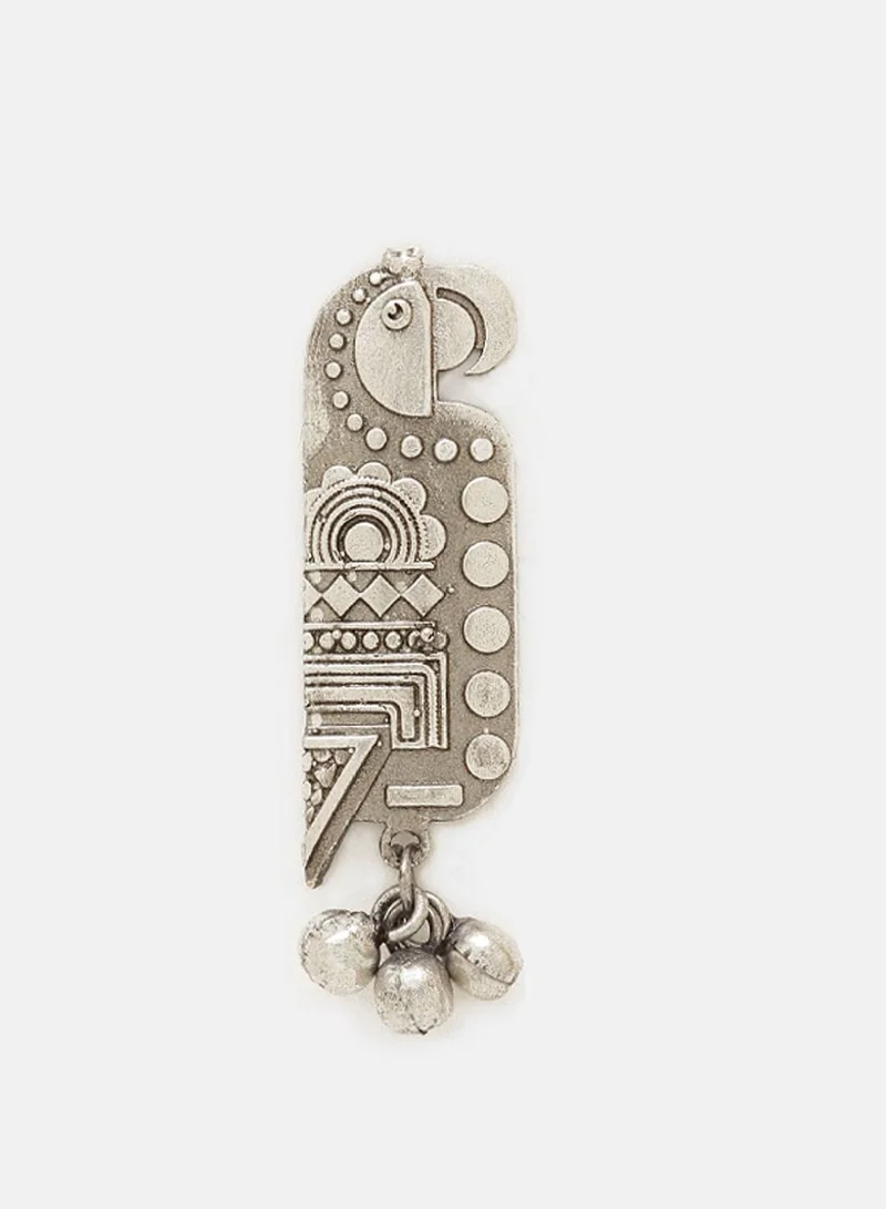 Priyaasi Oxidized Peacock Shaped Drop Earrings