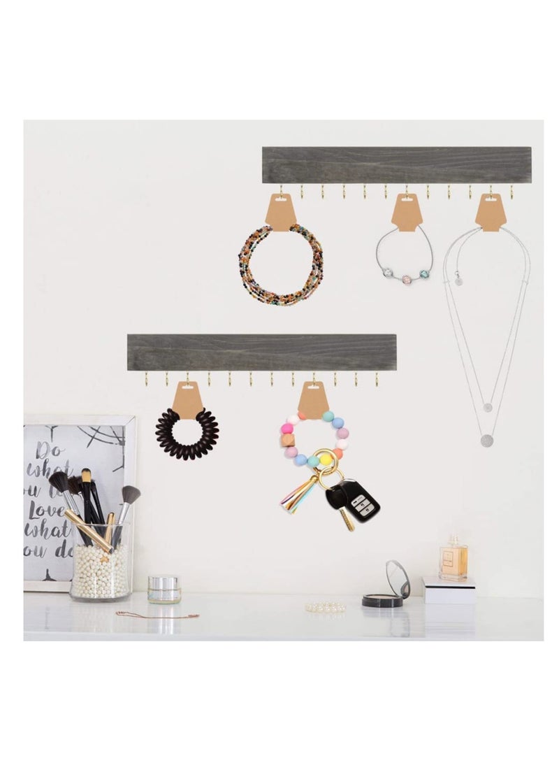 KASTWAVE Necklace Display Cards Jewelry Display Cards Bracelet Card Holder Blank Kraft Paper Price Tags Hang Tags Card for Packaging Necklaces Bracelets Keychains Hair Ties 200Pcs Brown - Image 5