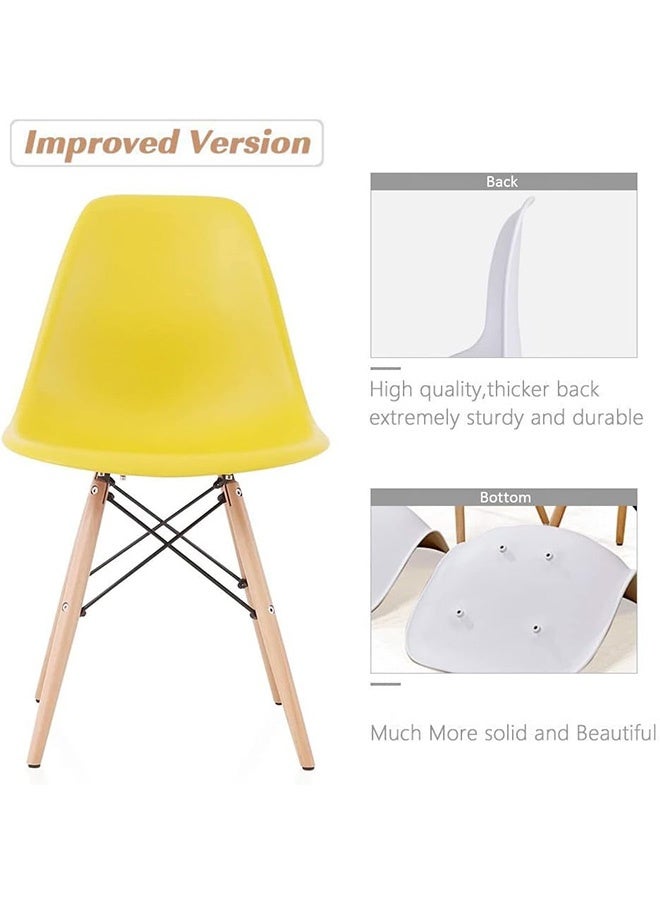 Generic Eames Style Chair with Walnut Wood Legs Eiffel Dining Room Chair - Lounge Chair Without Arms Chair  - Image 2