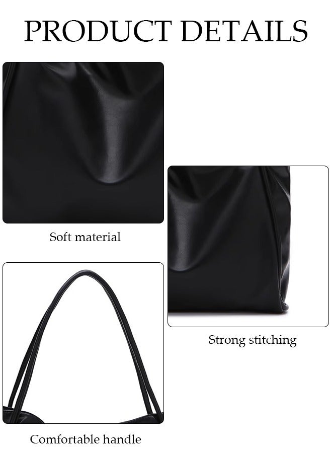 DUNISO Women's Shoulder Tote Bag Faux Leather Handbag for Women Large Capacity Messenger Fashionable Travel Shoulder Bag for Ladies Girls College Students - Image 3