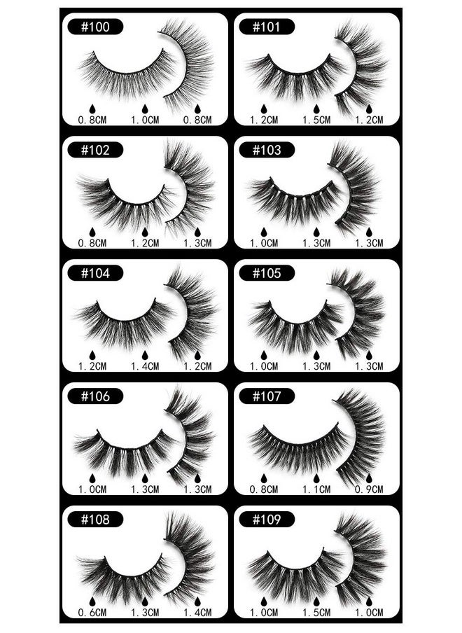 Vayator 10 Pairs Mixed Mink Lashes 3D Mink Eyelashes 100% Cruelty Free Lashes Handmade Reusable Natural Eyelashes Popular False Lashes Makeup (100109 Mixed)  - Image 5