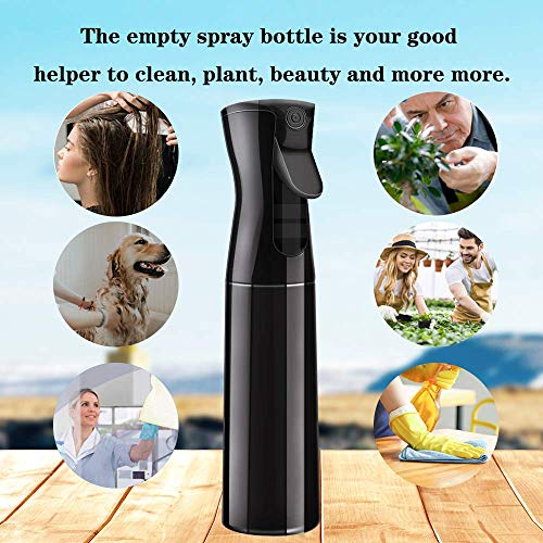 DENSITY COLLECTION Hair Spray Bottle,Suream 160ml Black Continuous Fine Mist Spray Mister for Curly Hair,Plastic Refillable Water Houseplant Sprayer for Salon Use,Planting,Gardening,Ironing - Image 3
