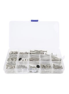 Electric Guitar Screw Kit Metal Screws Spring Strap Snap Assortment Set Repair FastenersSilver