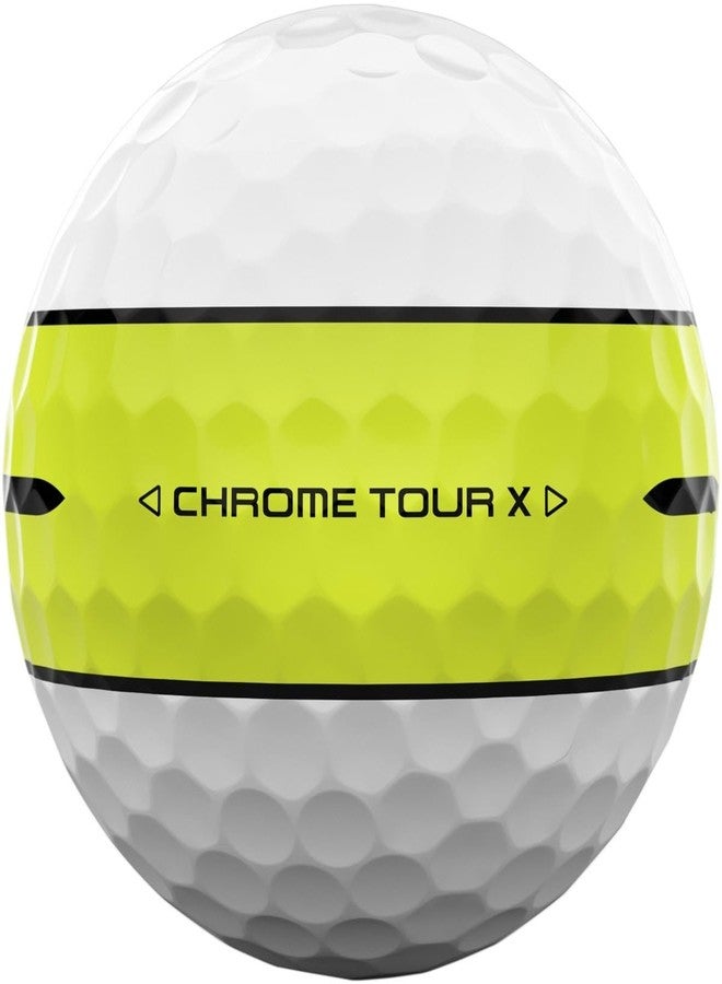 Callaway Golf Chrome Tour X 360 Stripe Golf Ball (Yellow) - Image 4