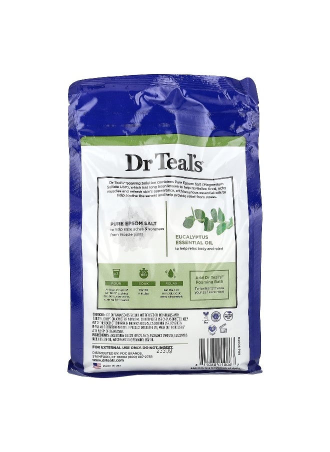 Dr. Teals Dr. Teal's, Pure Epsom Salt Soaking Solution, Eucalyptus & Spearmint, 3 lbs (1.36 kg)  - Image 2