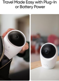 eufy eufy Baby Monitor E20 with 2K Camera, Hybrid Wi-Fi and No Wi-Fi Connection, App and Monitor Control, Ultra-Clear Night View, Pan-Tilt, 4× Zoom, Portable Camera with Built-In Battery, ANR, Smart Alerts  - Image 4