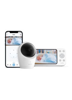 eufy eufy Baby Monitor E20 with 2K Camera, Hybrid Wi-Fi and No Wi-Fi Connection, App and Monitor Control, Ultra-Clear Night View, Pan-Tilt, 4× Zoom, Portable Camera with Built-In Battery, ANR, Smart Alerts  - Image 1