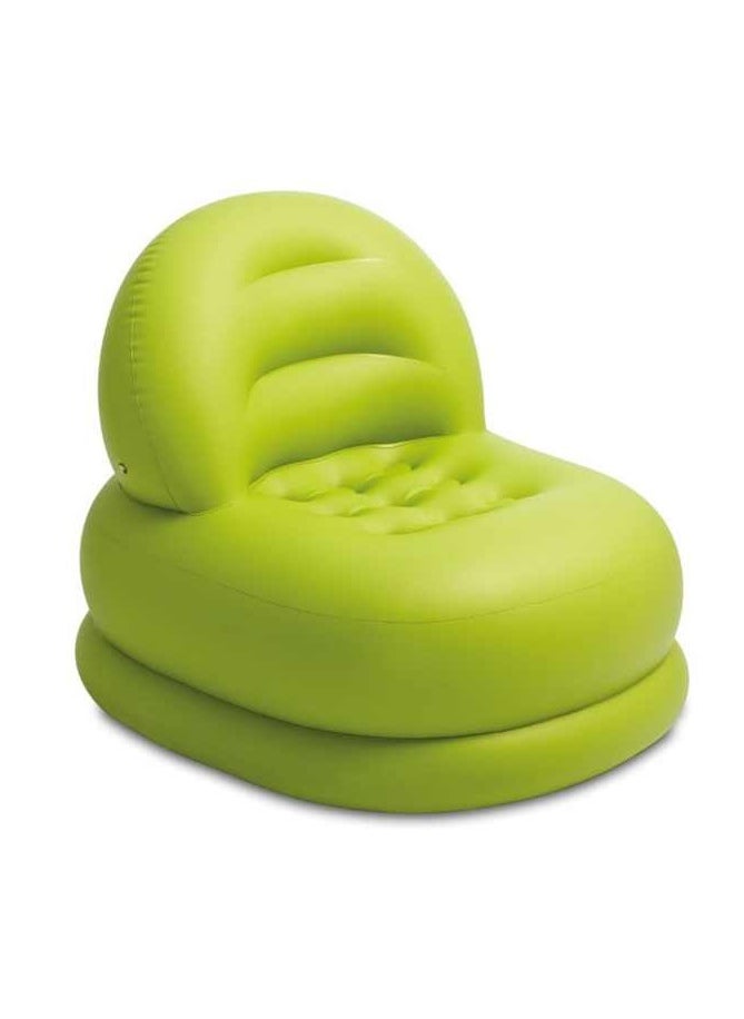 INTEX Inflatable Air Sofa Furniture Green, Portable and Lightweight Blow Up Couch Ideal for Indoor & Outdoor Use Perfect for Camping, Backyard and Travel Easy to Inflate & Comfortable Seating  - Image 1