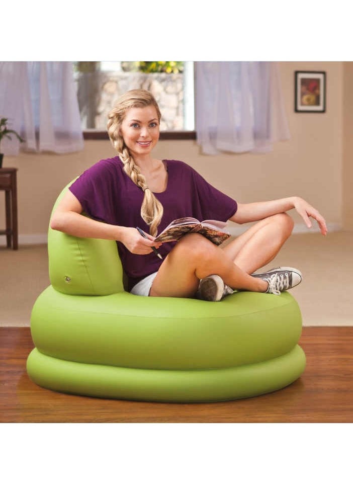 INTEX Inflatable Air Sofa Furniture Green, Portable and Lightweight Blow Up Couch Ideal for Indoor & Outdoor Use Perfect for Camping, Backyard and Travel Easy to Inflate & Comfortable Seating  - Image 2