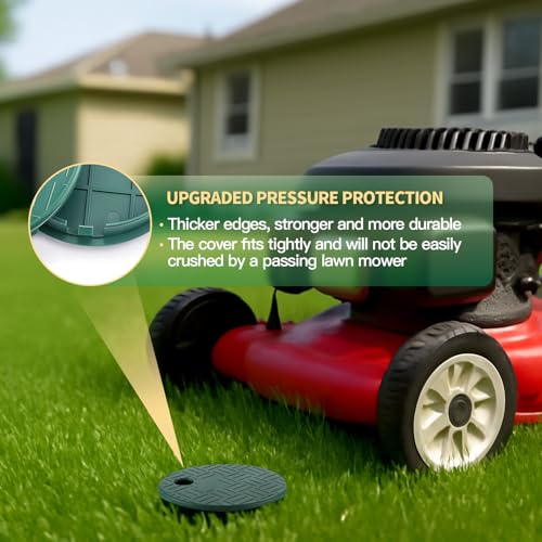 Amzlysdok 2PCS Sprinkler Valve Cover，ID 5.5" OD 6" Sprinkler Irrigation Valve Box,Valve Box Cover Lid for Outdoor Sprinkler Irrigation Control Water System Lawn,Ideal for Irrigation Systems & Landscaping - Image 2