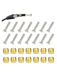 14 PCS BH90 Brake Olive and Barb, Brake brass olive and steel Connecting Insert kit, for Shimano Mountain Bike Bicycle, BH90 Avid Sram Bike, Hydraulic Disc Brake Hose BH90