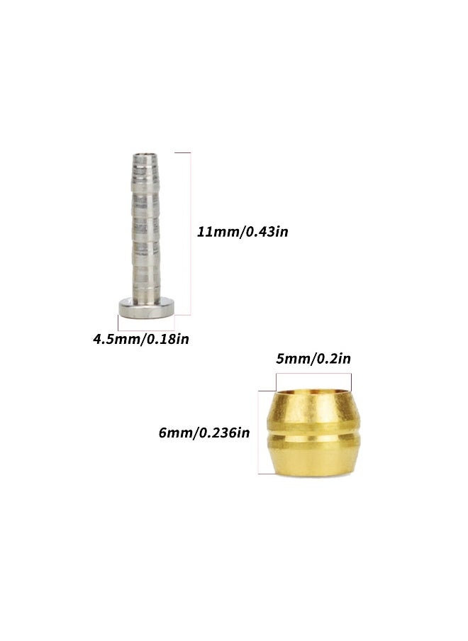 Generic - 14 PCS BH90 Brake Olive and Barb, Brake brass olive and steel Connecting Insert kit, for Shimano Mountain Bike Bicycle, BH90 Avid Sram Bike, Hydraulic Disc Brake Hose BH90 - Image 1