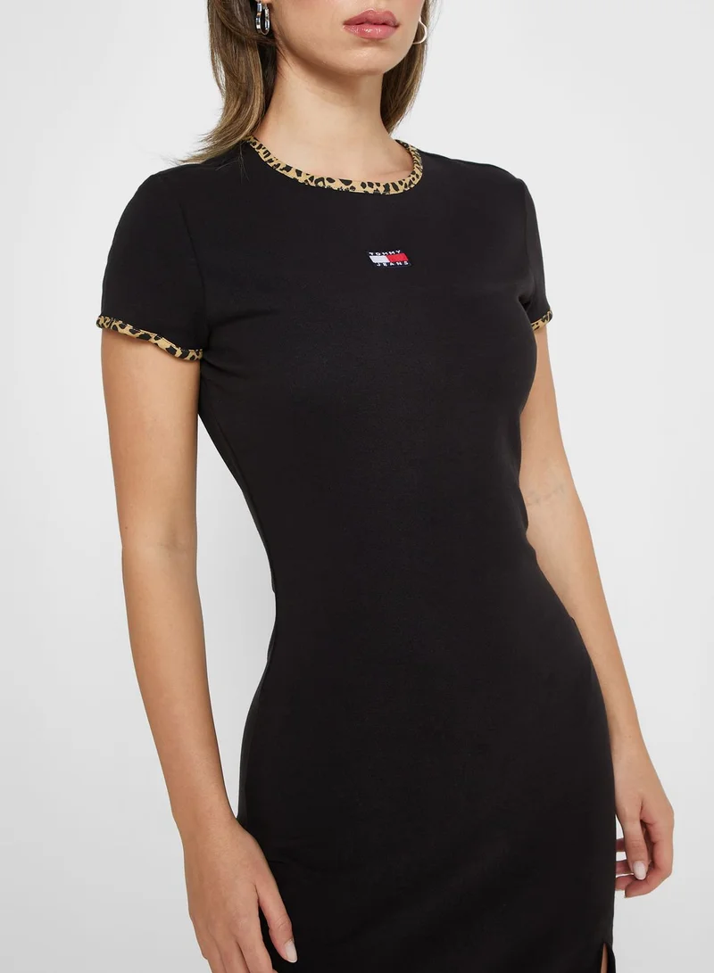 TOMMY JEANS Logo Knitted Bodycon Dress