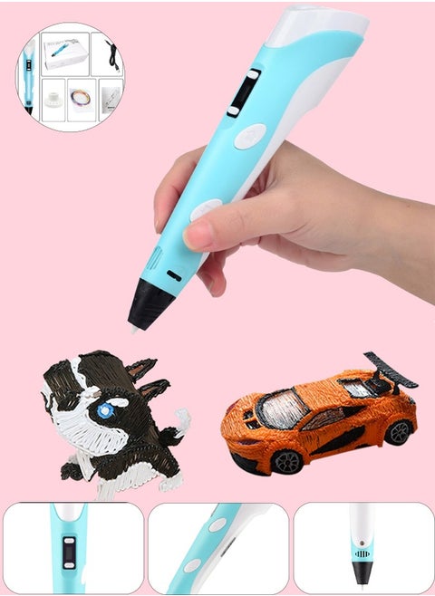 Advanced Professional 3D Printing Pen with Free Refill Filament Stencil Book and Project Guide Only High-Precision Diameter for Teens Adults Creators