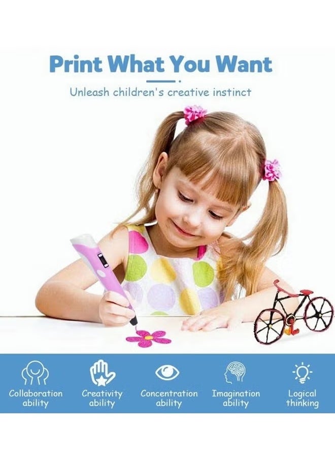Generic - Advanced Professional 3D Printing Pen with Free Refill Filament Stencil Book and Project Guide Only High-Precision Diameter for Teens Adults Creators - Image 1