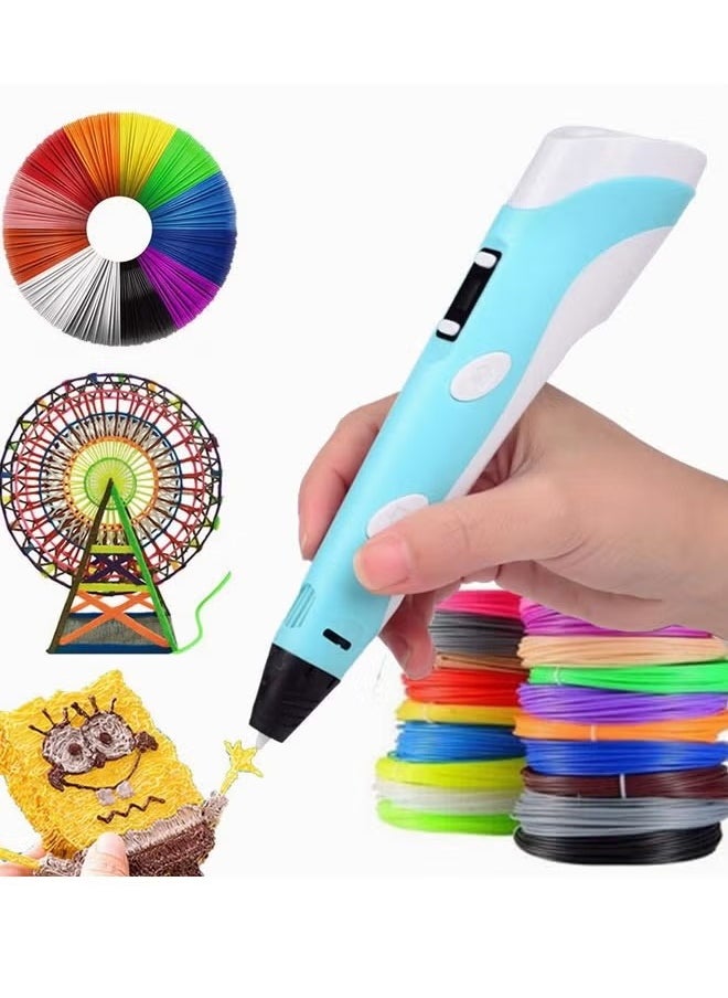 Generic - Advanced Professional 3D Printing Pen with Free Refill Filament Stencil Book and Project Guide Only High-Precision Diameter for Teens Adults Creators - Image 1
