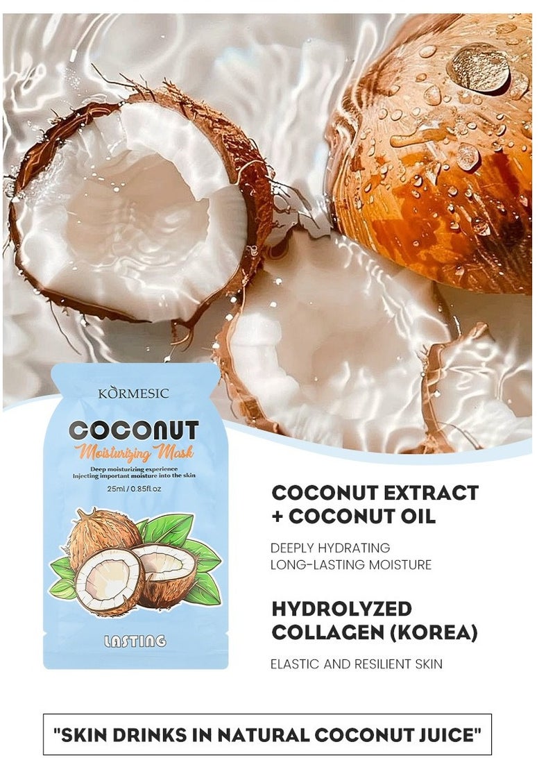 Kormesic 5 packs Coconut Hydrating Mask 25ml - Nourishing & Moisturizing - Image 2