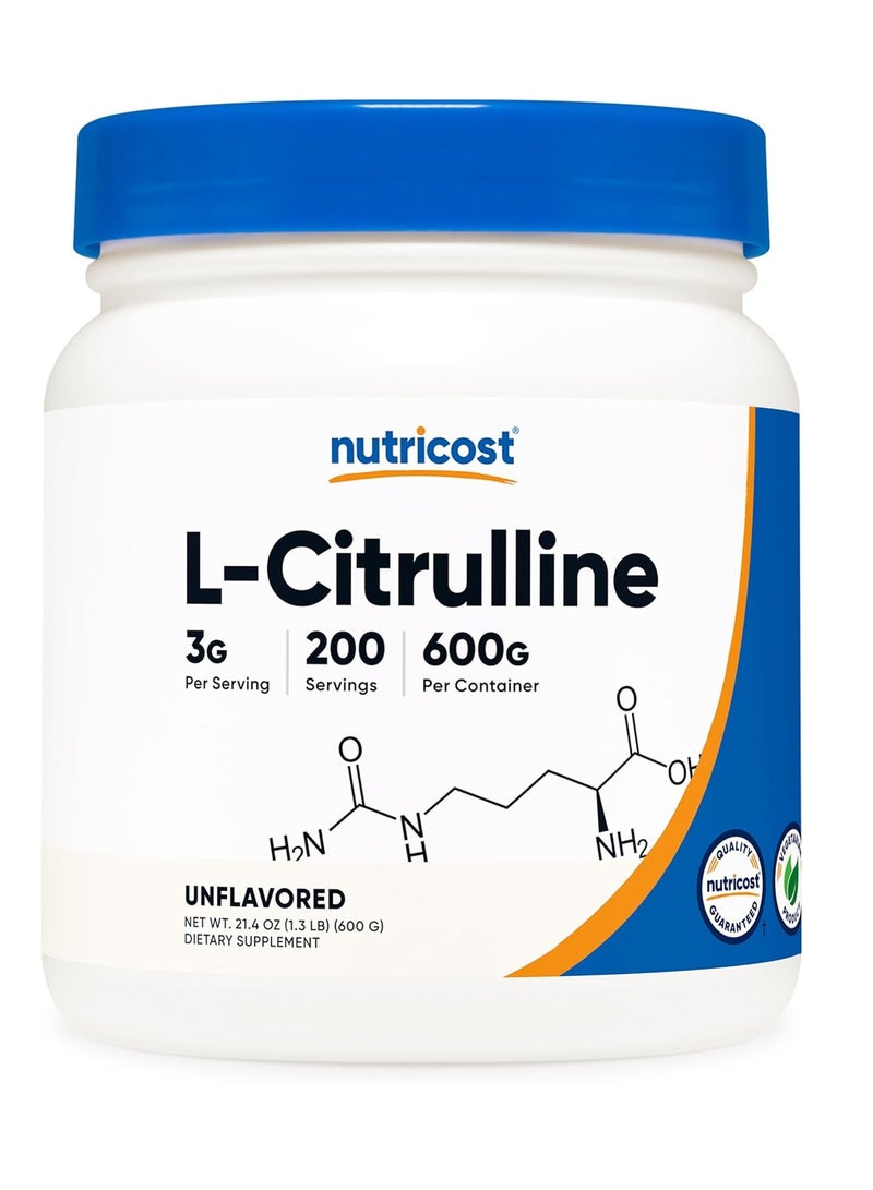 مسحوق قاعدة إل-سيترولين من نيوتريكوست، 600 غرام - Image 1