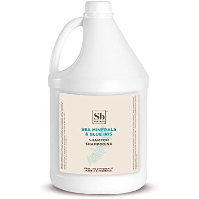 Soapbox SEA MINERALS & BLUE IRIS SHAMPOO, VEGAN, COLOR SAFE, SULFATE FREE & SILICONE FREE HAIR SHAMPOO REFILL FOR HOME & PROFESSIONAL USE - GALLON SIZE - Image 1