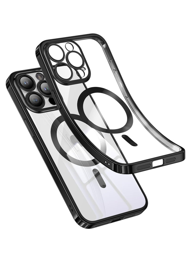 Generic - Magnetic Clear for iPhone 15 Pro Max Case with MagSafe Integrated Camera Protection Glass Silicone Cover Slim Thin Non Yellowing Anti Fingerprint Scratch Wireless Charging - Image 1