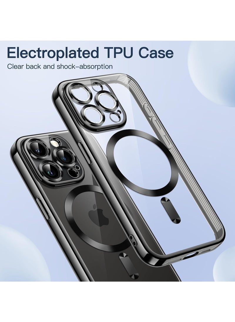 Generic - Magnetic Clear for iPhone 15 Pro Max Case with MagSafe Integrated Camera Protection Glass Silicone Cover Slim Thin Non Yellowing Anti Fingerprint Scratch Wireless Charging - Image 1