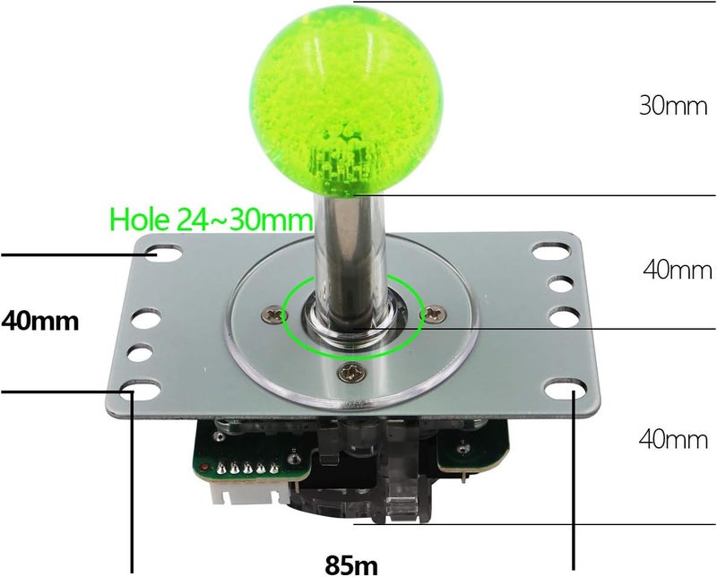وحدة تحكم ألعاب آركيد للاعبين مع أزرار LED وطلاء كروم ومفاتيح MX ميكروسويتش وعصا تحكم 8 اتجاهات وكابل USB ومشفر وعصا DIY للكمبيوتر PC MAME وRaspberry Pi متعدد الألوان - Image 5