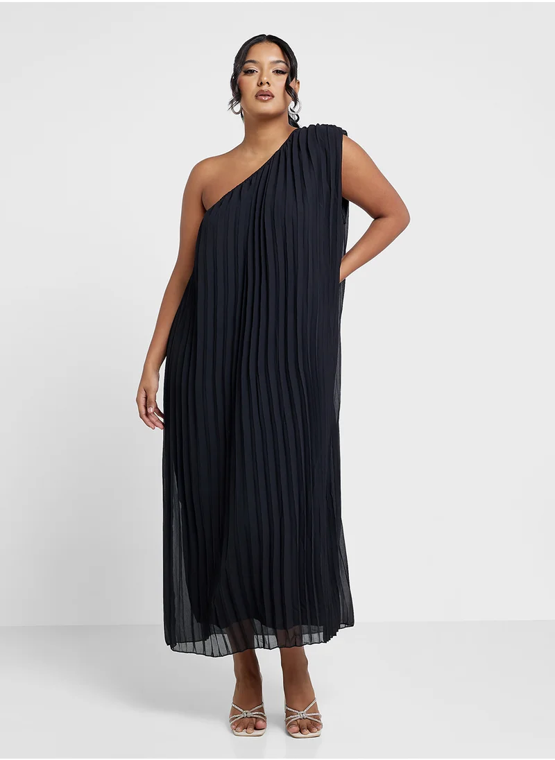 Ella Plus One Shoulder Pleated Dess