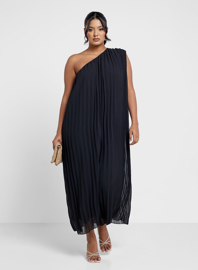 Ella Plus Pleated One-Shoulder Dress - Image 4