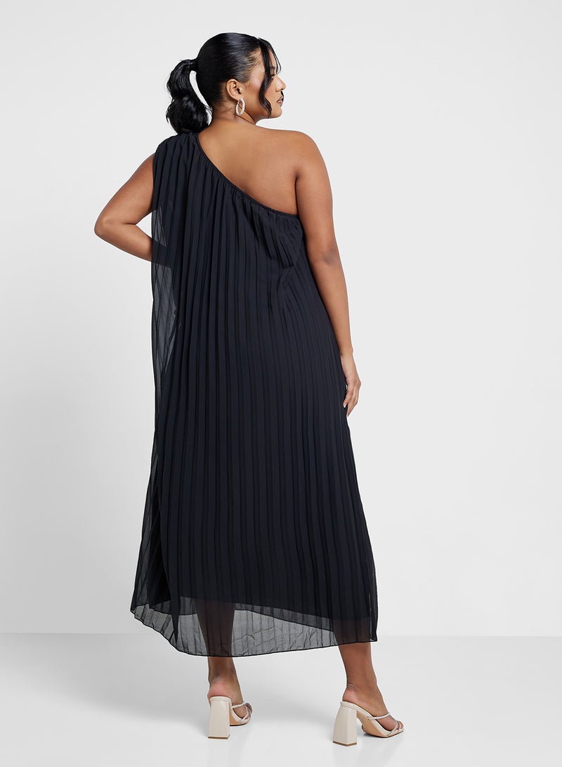 Ella Plus Pleated One-Shoulder Dress - Image 2