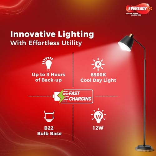 Eveready 12W B22D Emergency Inverter LED Bulb| Cool Day Light (6500K) | Energy Efficient | 4 Hour Battery Backup | Li-on Battery Inside (20) - Image 3