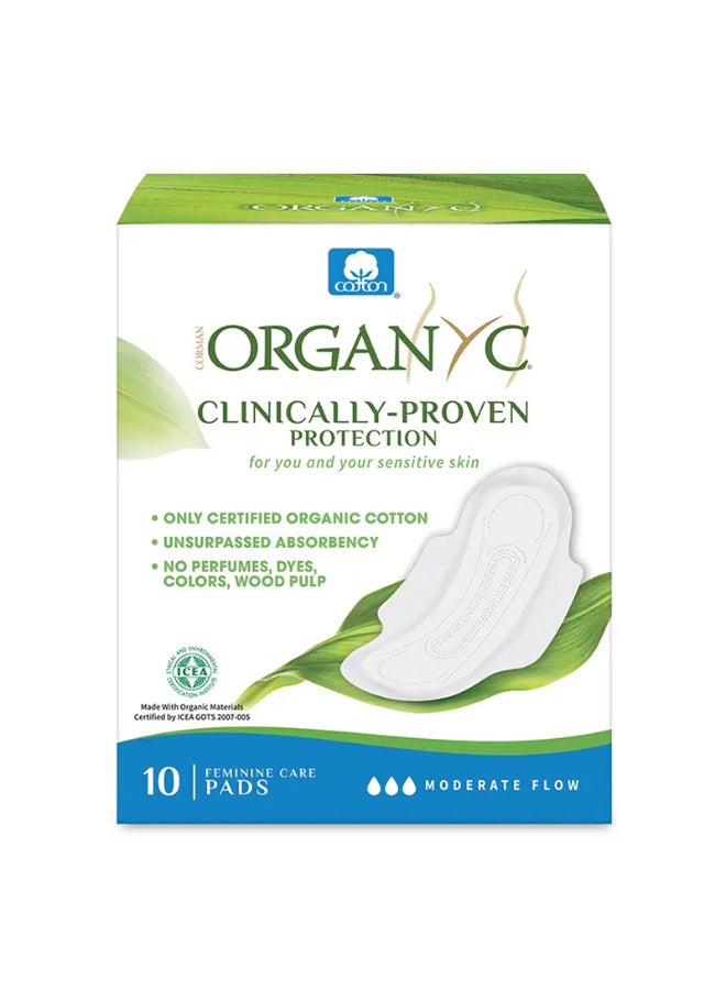 Organyc 100% Organic Cotton Sanitary Pads Moderate Flow
